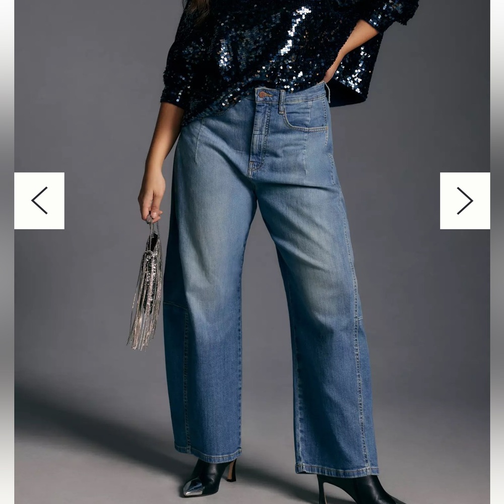 Kenna Mid-Rise Heritage Barrel Jeans by Anthropologie size 25